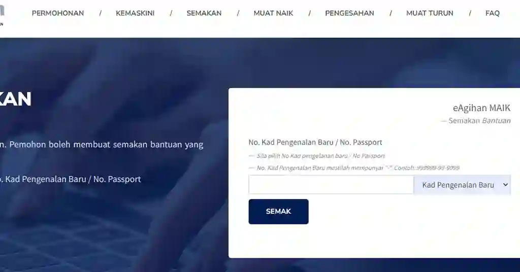 Cara Semak Status Permohonan Bantuan MAIK Cara Semak Status Permohonan Bantuan MAIK