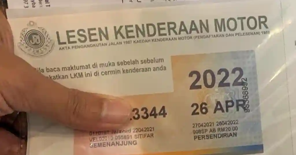 Tip Mengelakkan Roadtax Hilang Tip Mengelakkan Roadtax Hilang