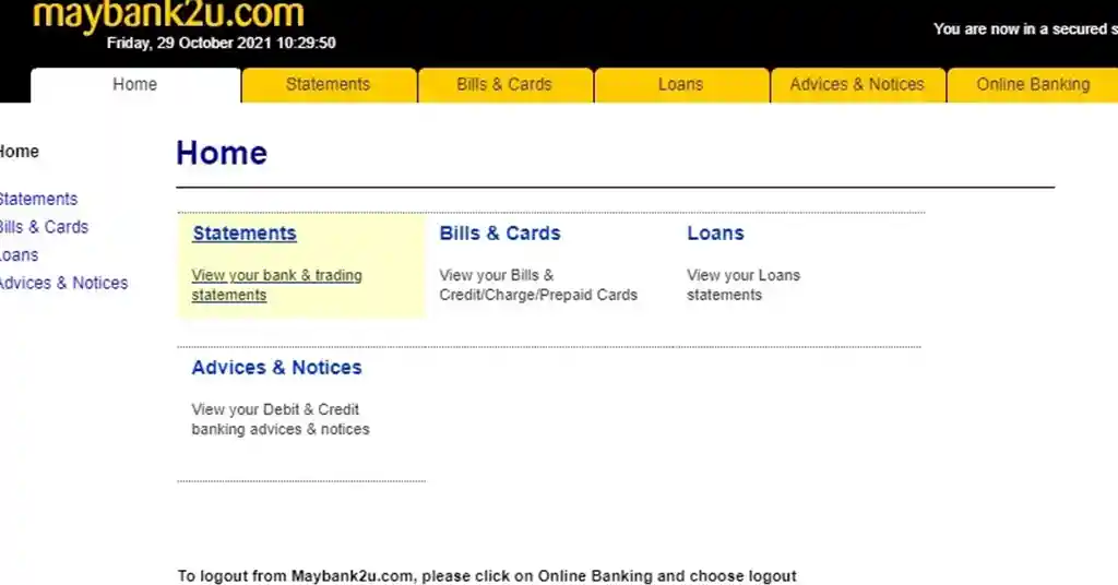 Cara Dapatkan Penyata Bank Maybank Secara Online Cara Dapatkan Penyata Bank Maybank Secara Online
